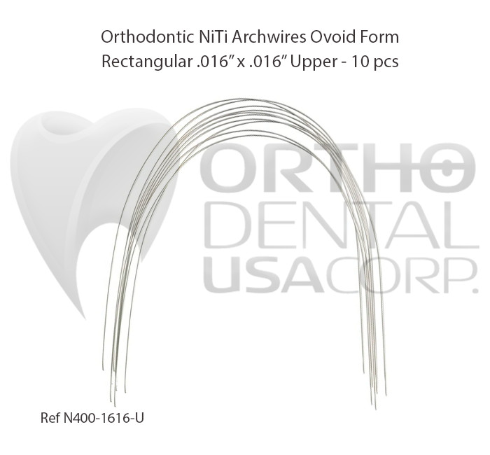 10 pcs Niti Arch Wires OVOID form Rectangular USA Seller Orthodentalusa Corp