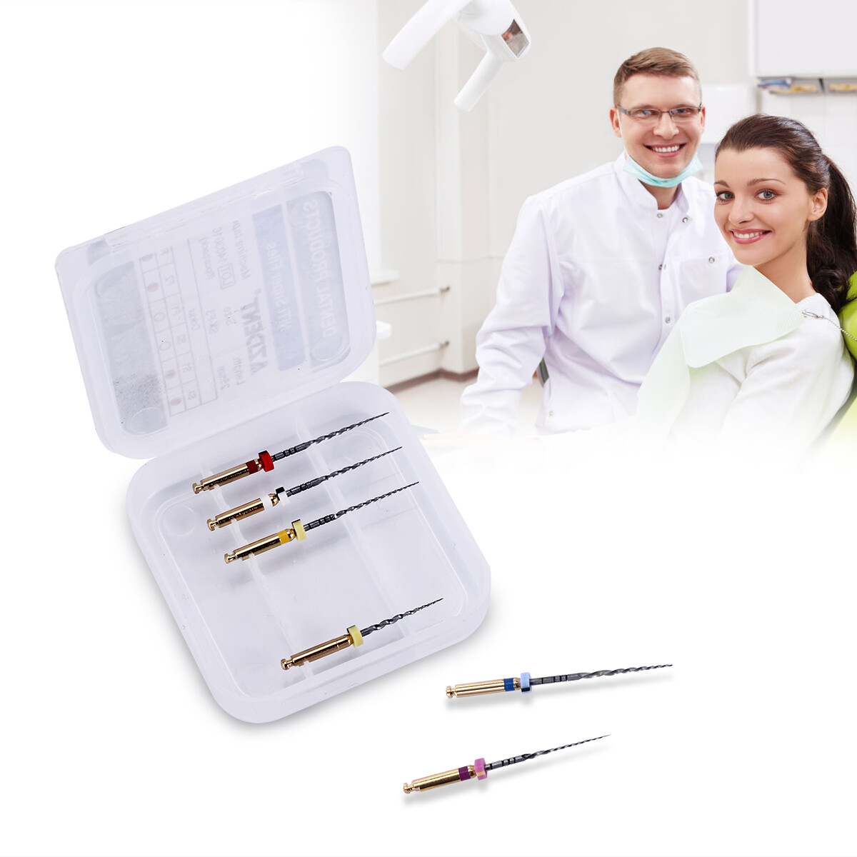 6pcs Endodontic Dental Endo Root Canal NiTi Super Rotary Files 25mm Engine Use