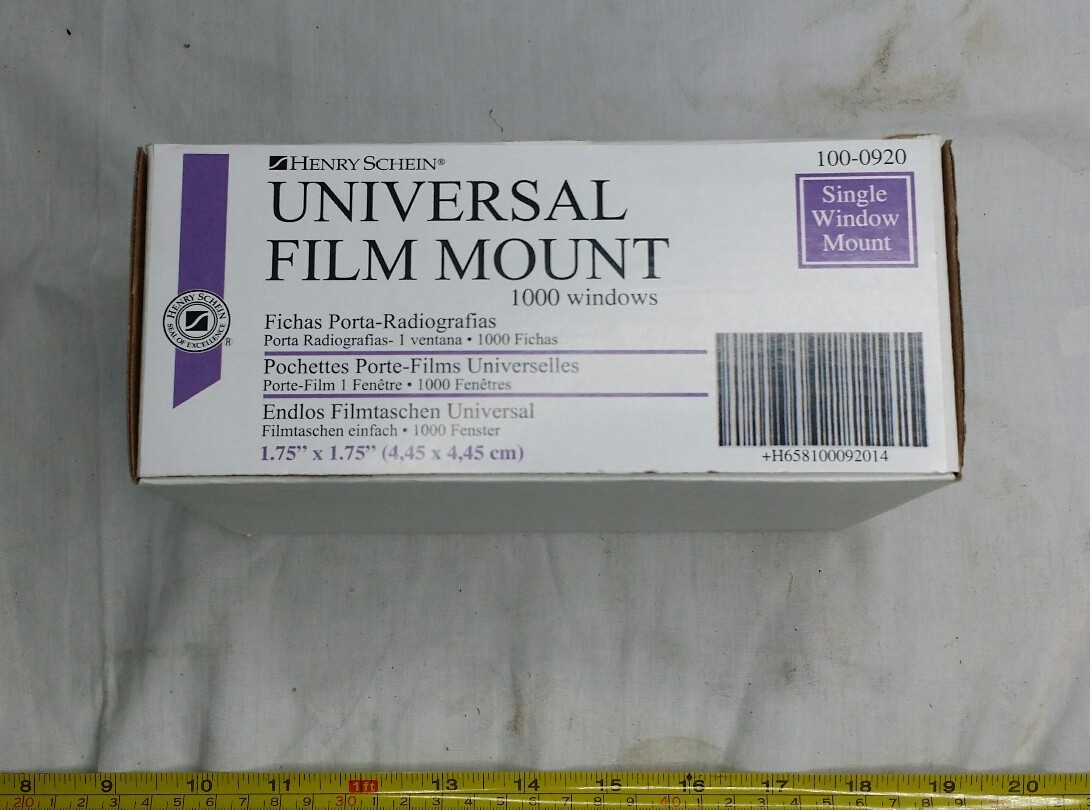 1000pcs Henry Schein, Universal X-Ray Film Mount,Translucent, Skbawa-B033 nn