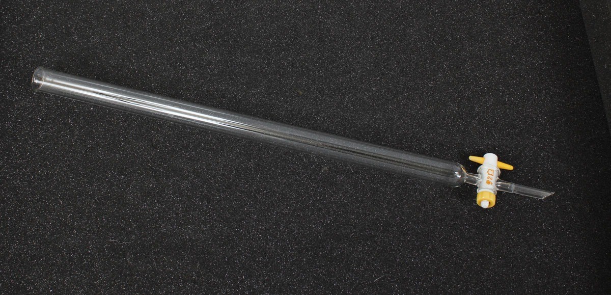 Custom 20x400mm Chromatography Column with 2mm PTFE Stopcock