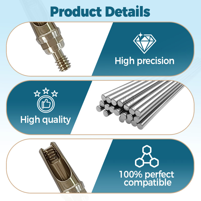 5 pcs 15° Titanium angled cemented abutment fits to ITI Straumann RN synOcta