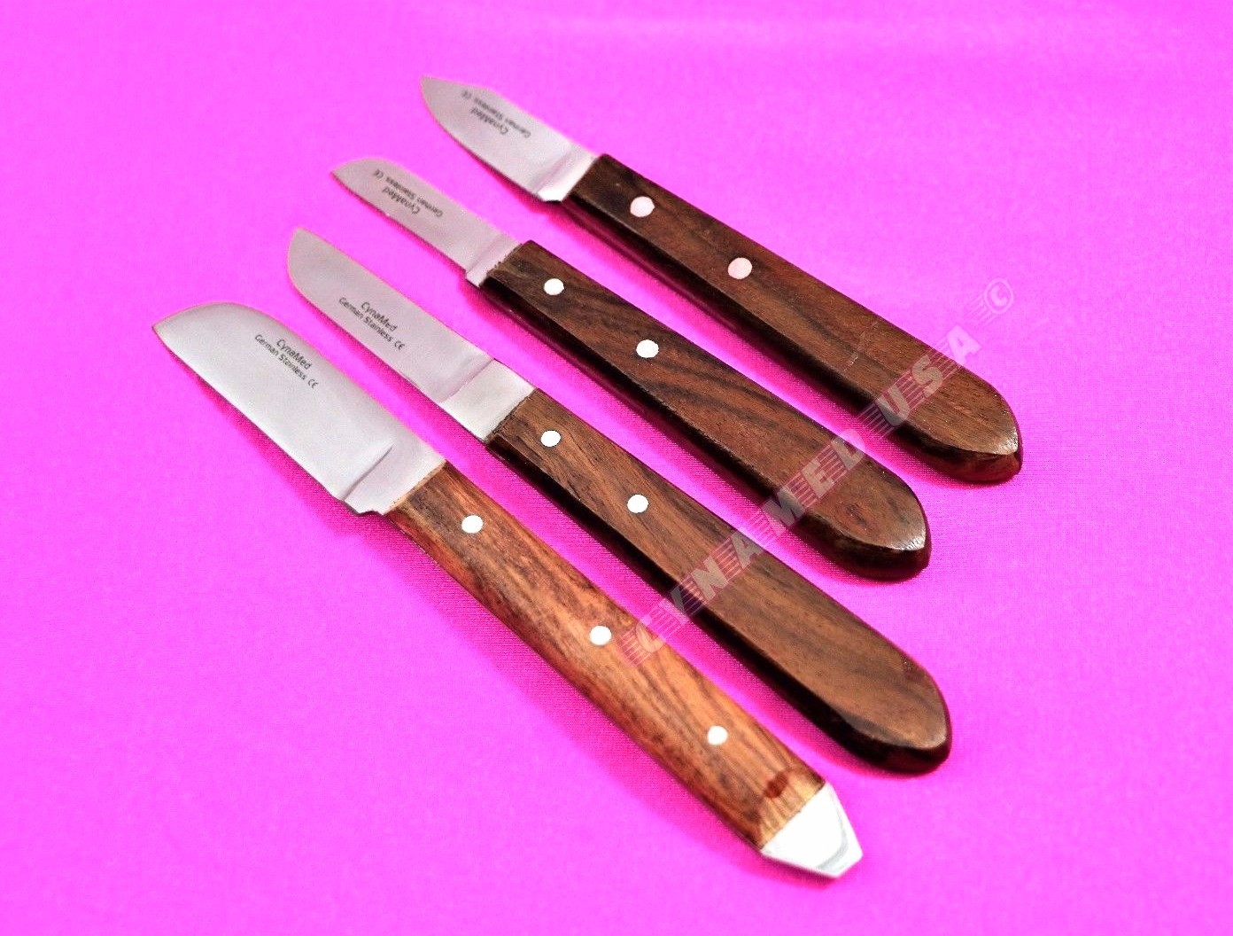 GERMAN STAINLESS SET OF 4 DENTAL LAB PLASTER KNIFE SET LABORATORY INSTRUMENTS