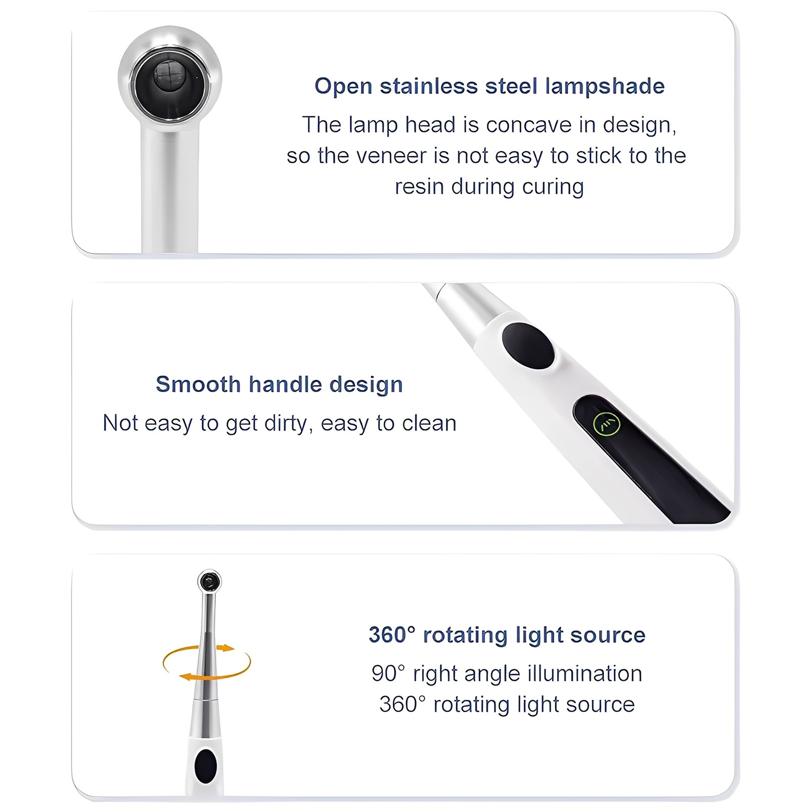 Dental Wireless Cordless LED Cure Curing Light Lamp 2400mw 5W Tool Resin Cure 1S