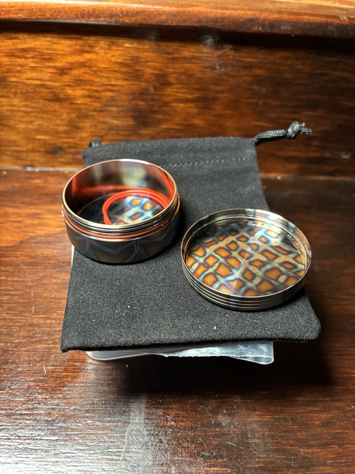 WANERSEN Titanium Waterproof Pill Case EDC Capsule Pocket Metal Box