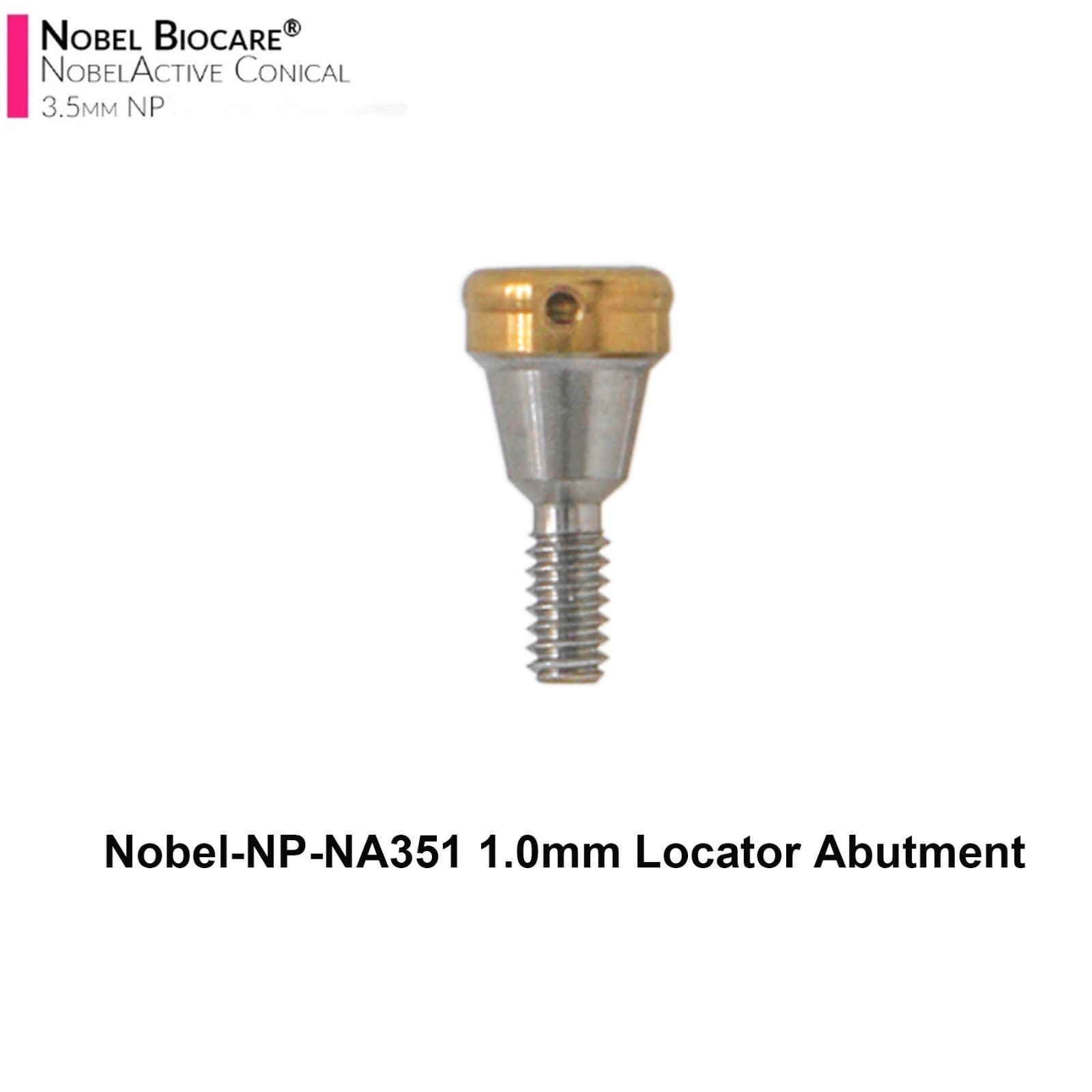 US Dental Nobel NP Ø3.5mm Locator Abutment 1–5mm Narrow Platform For NobelActive