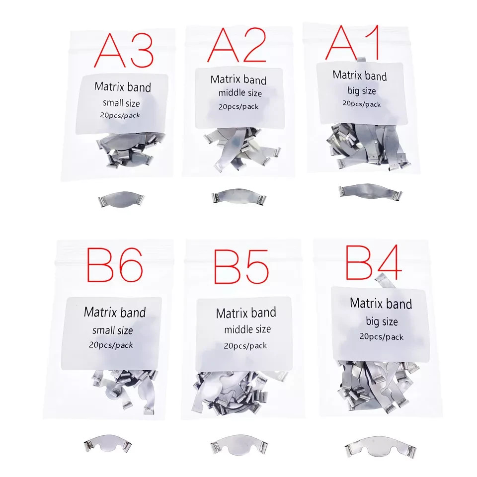 Dental TOR VM Sectional Contoured Matrix Bands Ring/ 40 Add-On Wedges/ Plier
