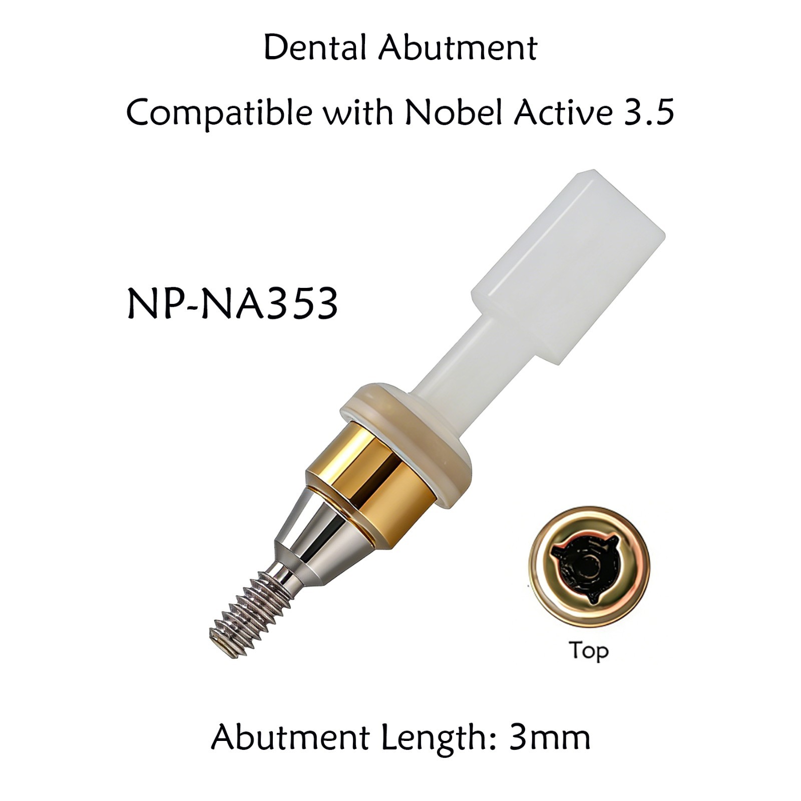 US Attachment Locator Abutment For Nobel Active NP/RP 1-5mm & Male Cap Inserts