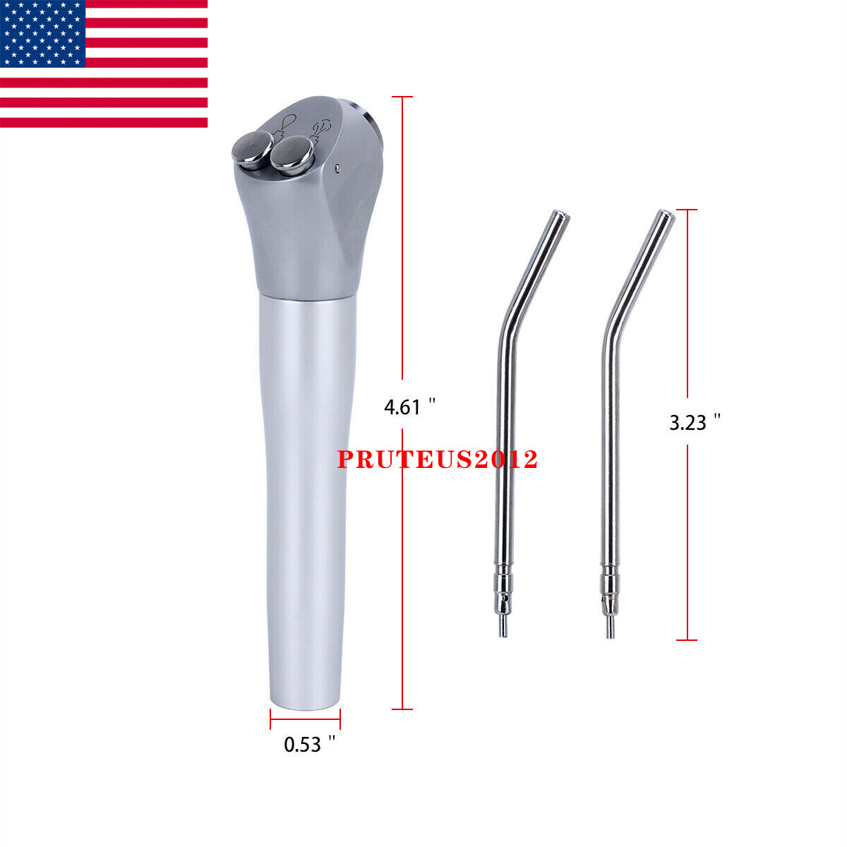 Dental Three-Way Syringe Handpiece Air Water Mist 2 Nozzles