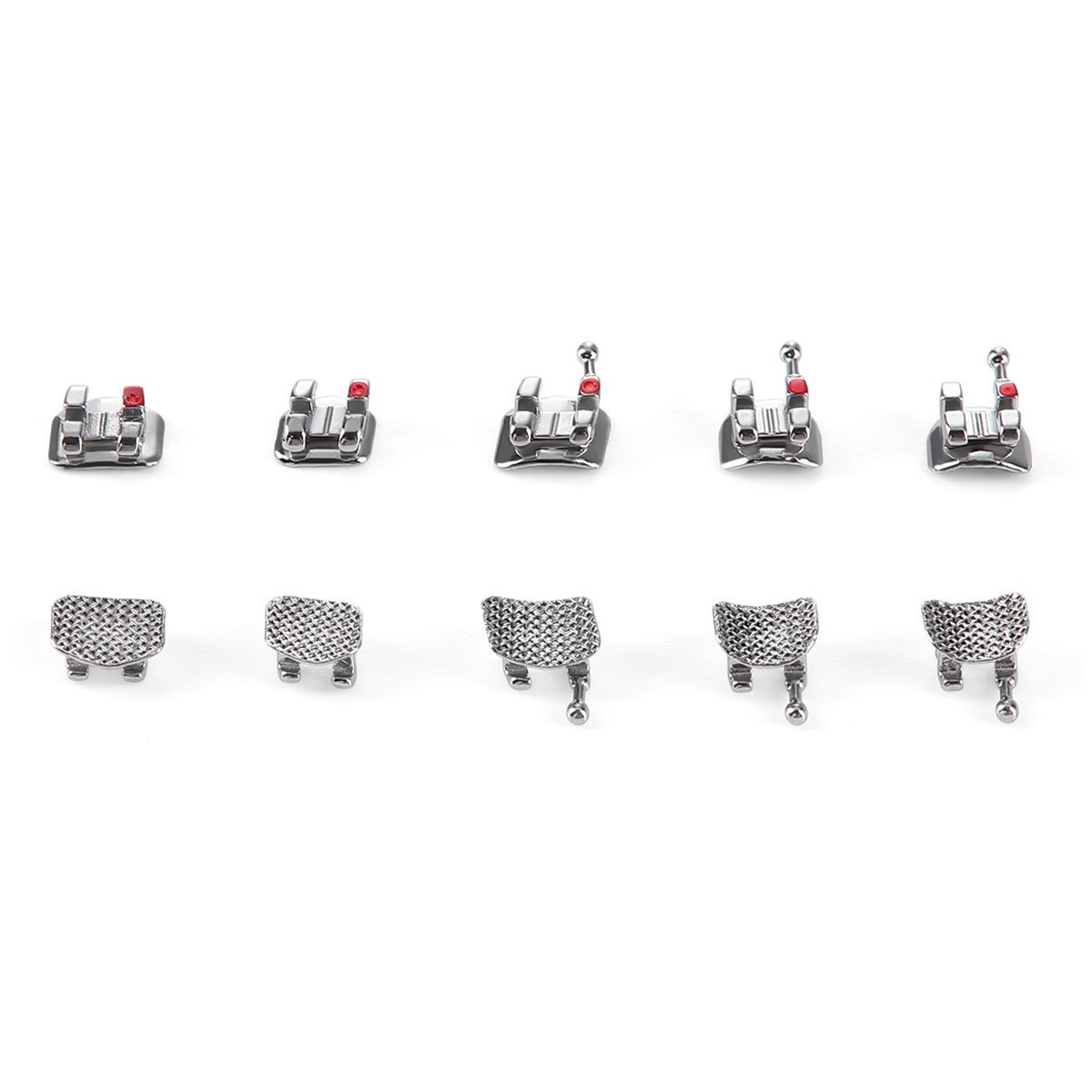 Dental Orthodontic Brackets Braces Mesh Base Mini Roth MBT 022 018 Hooks MIM