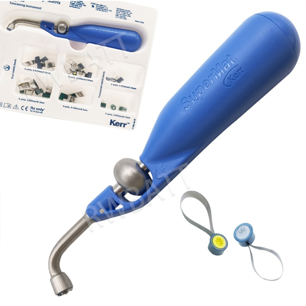 Dental Matrix Bands Reel Double-Side Anatomically Shaped Soft Bands Handle Kit