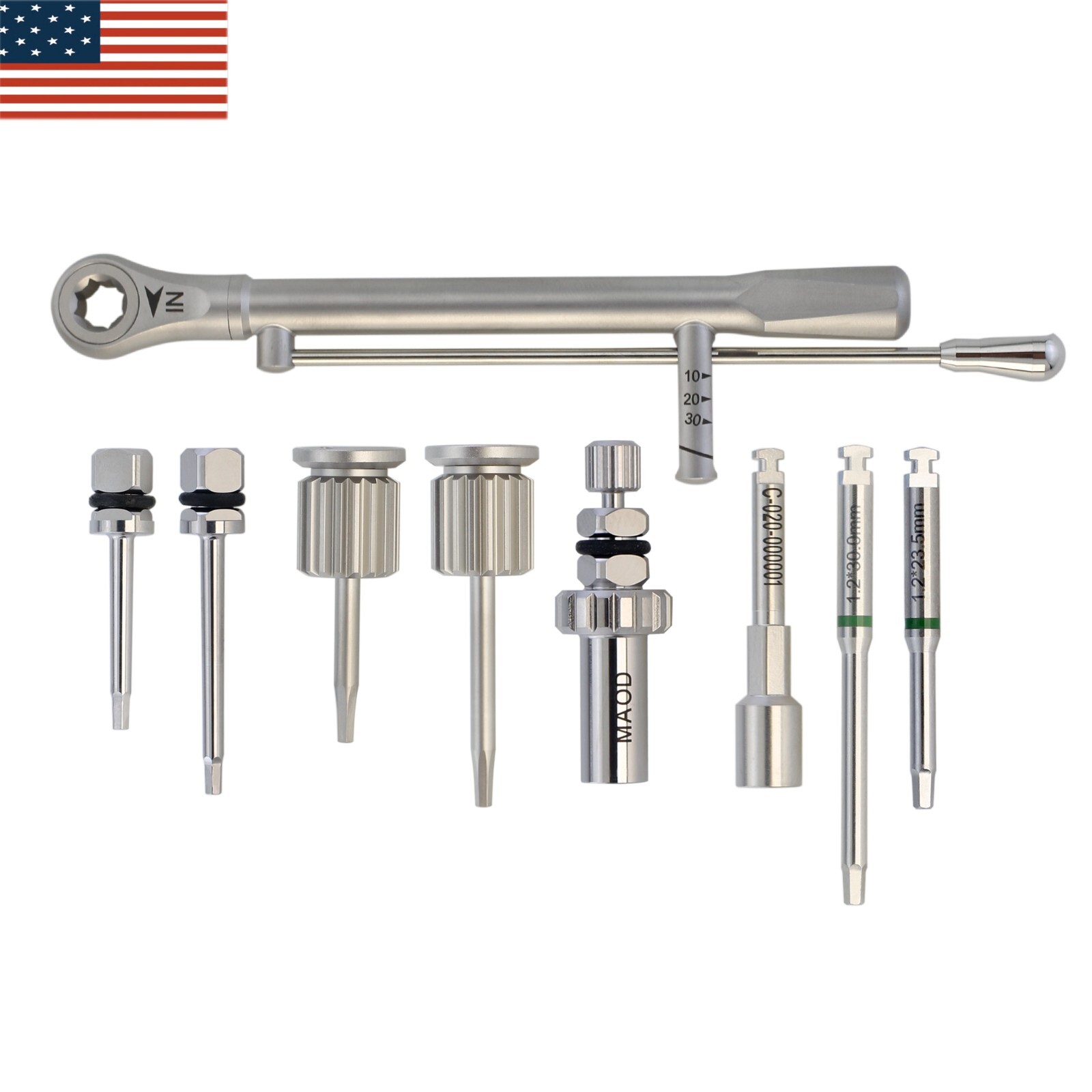 Implant Torque Wrench Multi ABT Drivers Kit Hiossen Hand Latch Hex 1.2 OSSTEM
