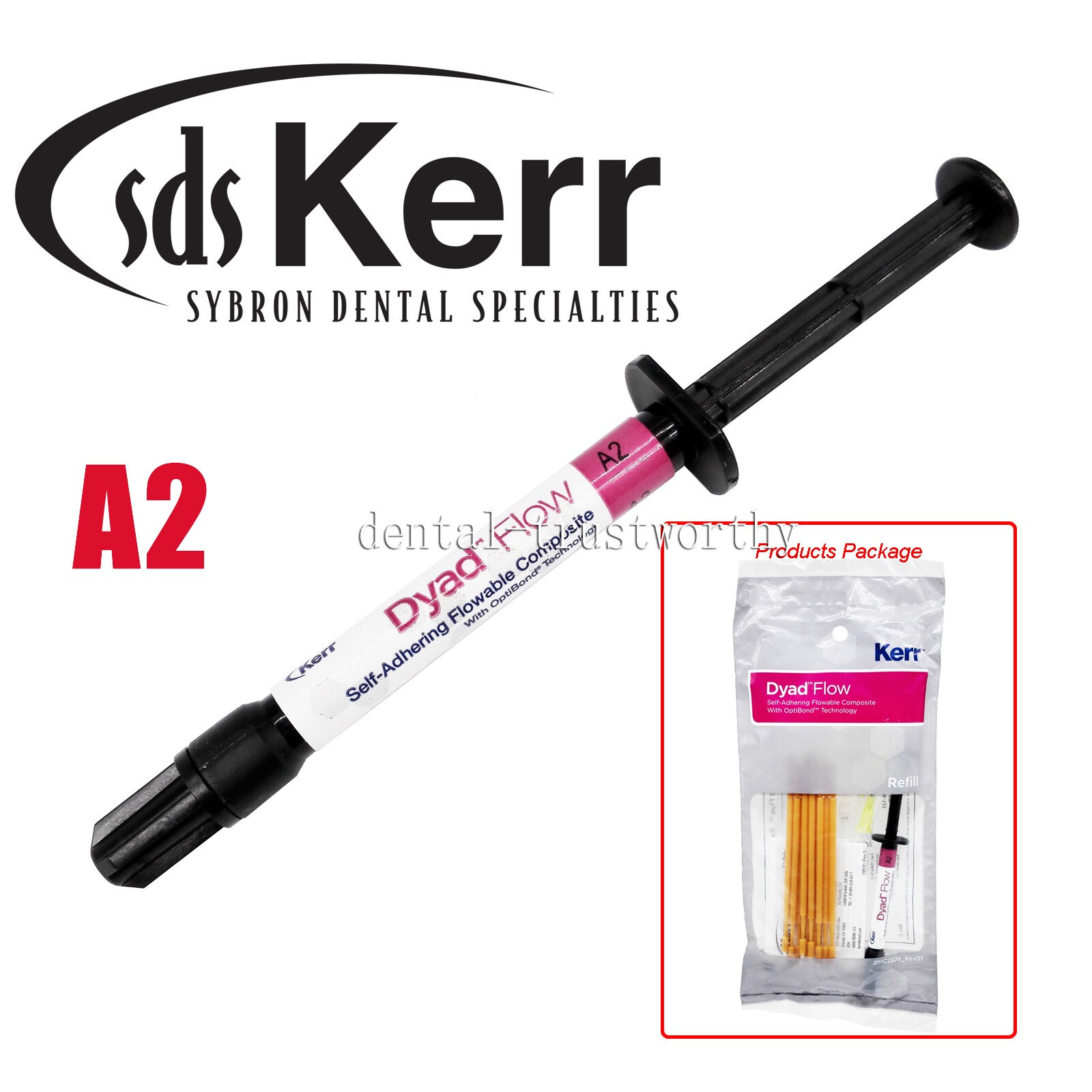 KERR Dyad Flow Dental Composite Self-Adhering Flowable No Need For Adhesive A2