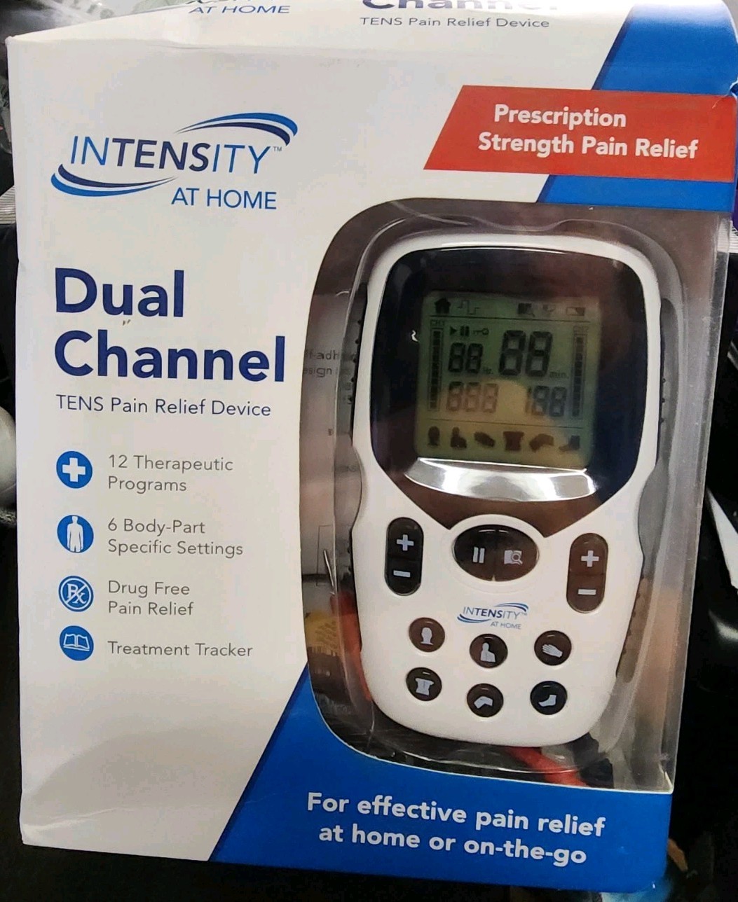 InTENSity At Home Dual Channel TENS Pain Relief Device OTC Exp 09/2026 NOB