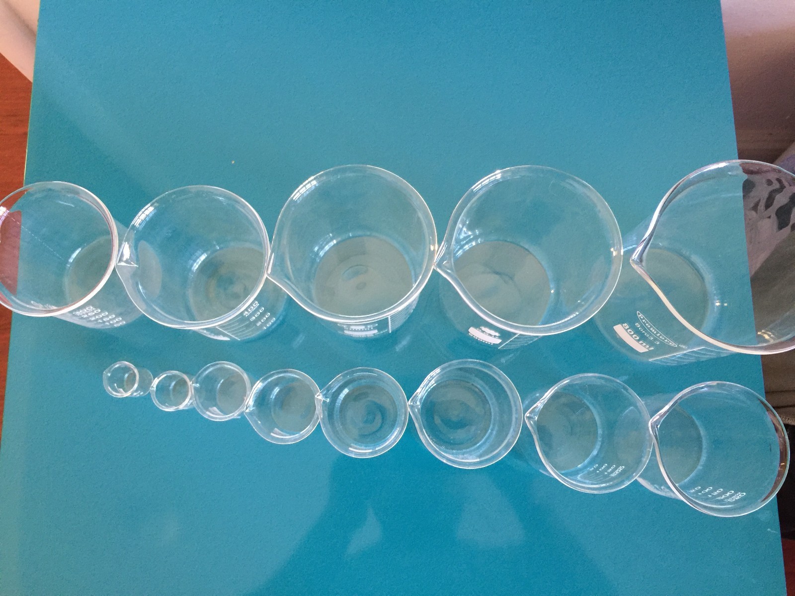lab Beaker Borosilicate Glass Set of 13 Beakers 5mL – 800 mL new