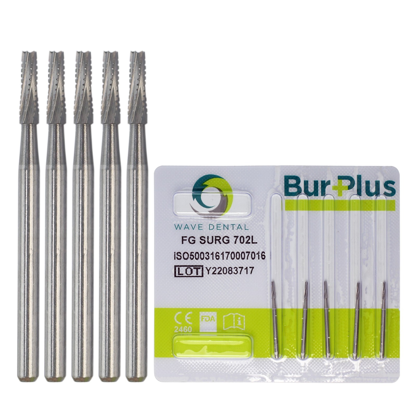 Wave Dental Surgical Length Bur Taper Fissure Carbide FGOS FG SL 25mm 702 702L