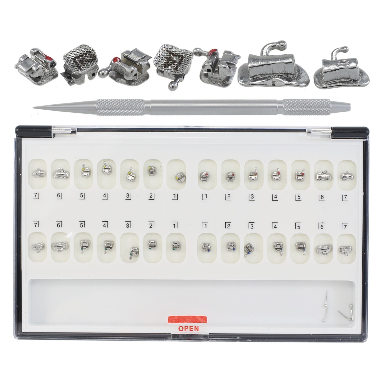 Orthodontic Self Ligating Brackets Metal Ceramic Roth MBT Damon Q Empower Clear