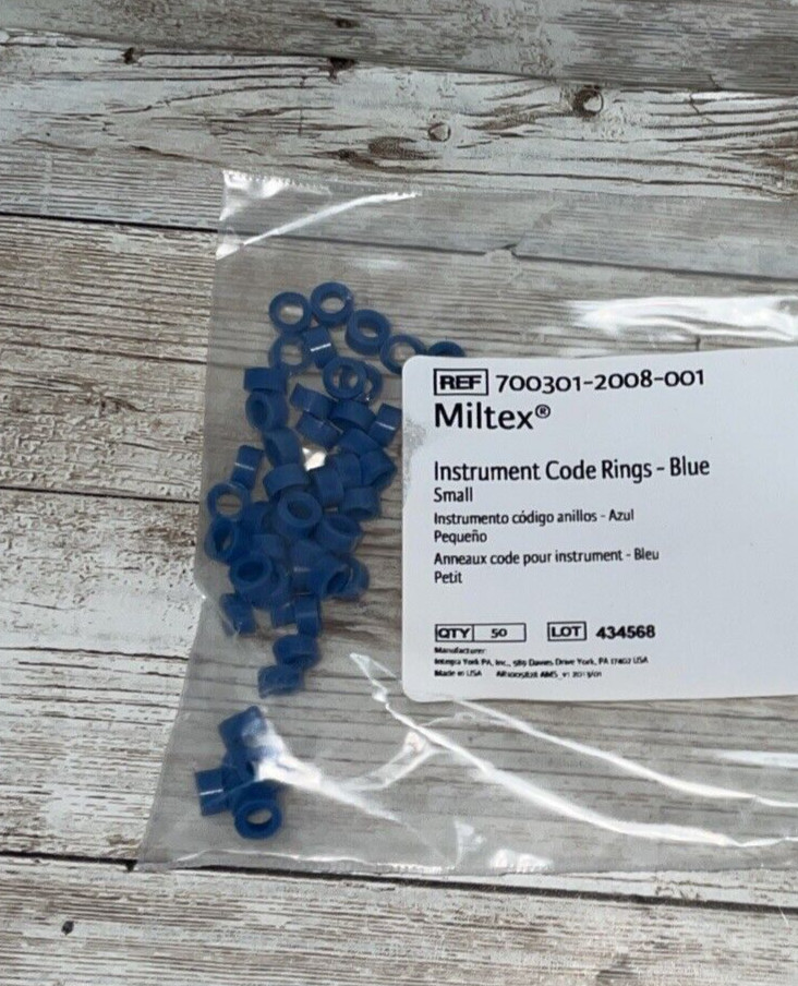 1000Pcs Dental Silicone Instrument Code Rings BLUE, SMALL, Instrument Circles