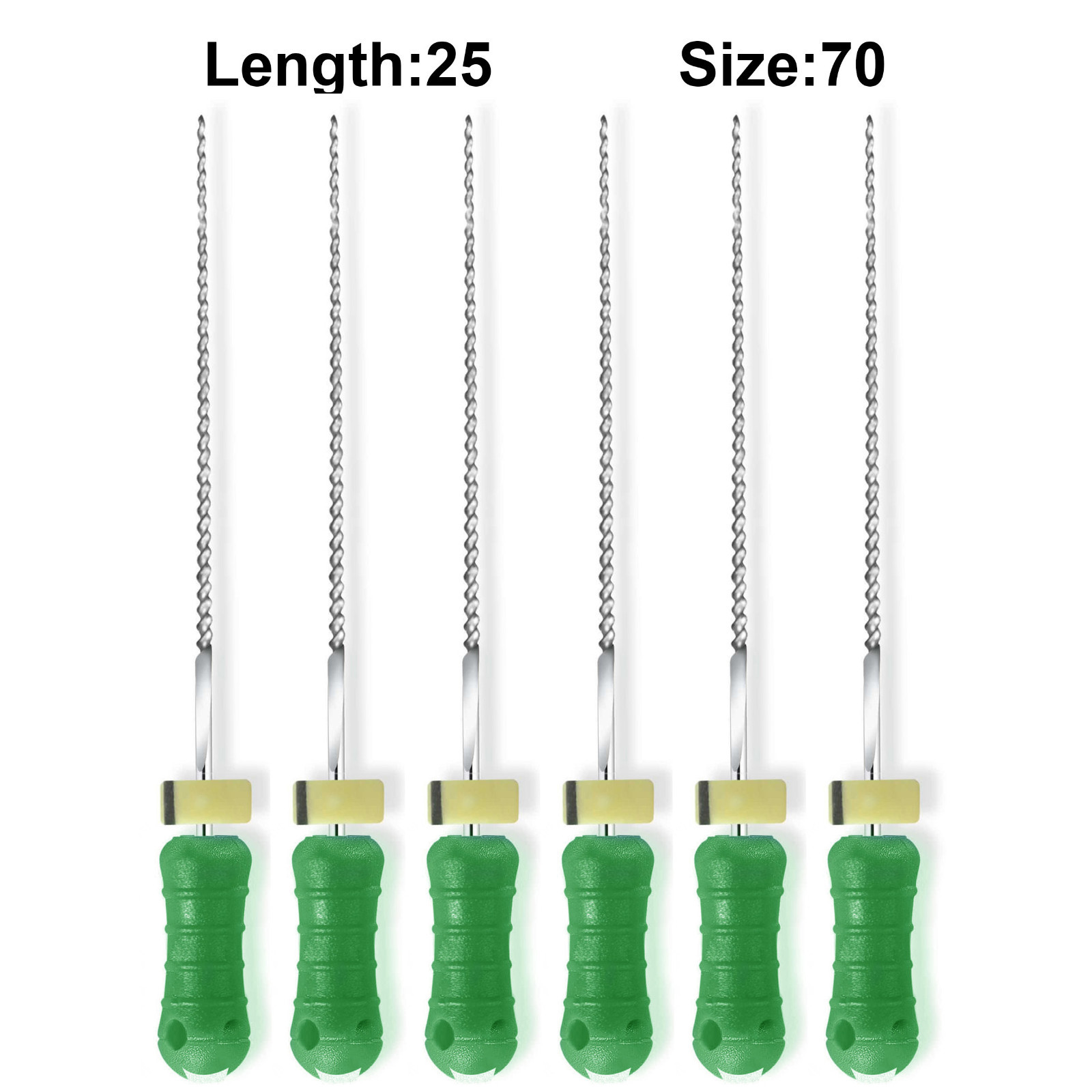 Sky Choice K-Files – 25 mm Length, Size 70 Green with Rubber Stopper 6/Pkg