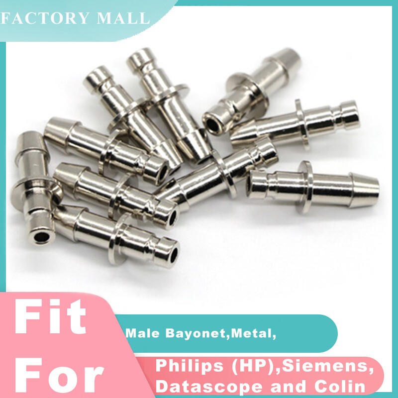 10pc/box NIBP Cuff Connector Blood Pressure Hose Quick Metal Male Bayonet Socket