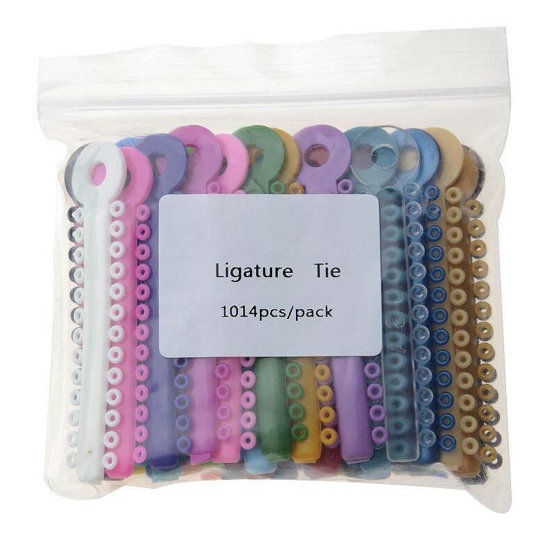 25 Colors AZDENT Dental Orthodontic Ligature Ties Elastic Rubber Bands Bracket