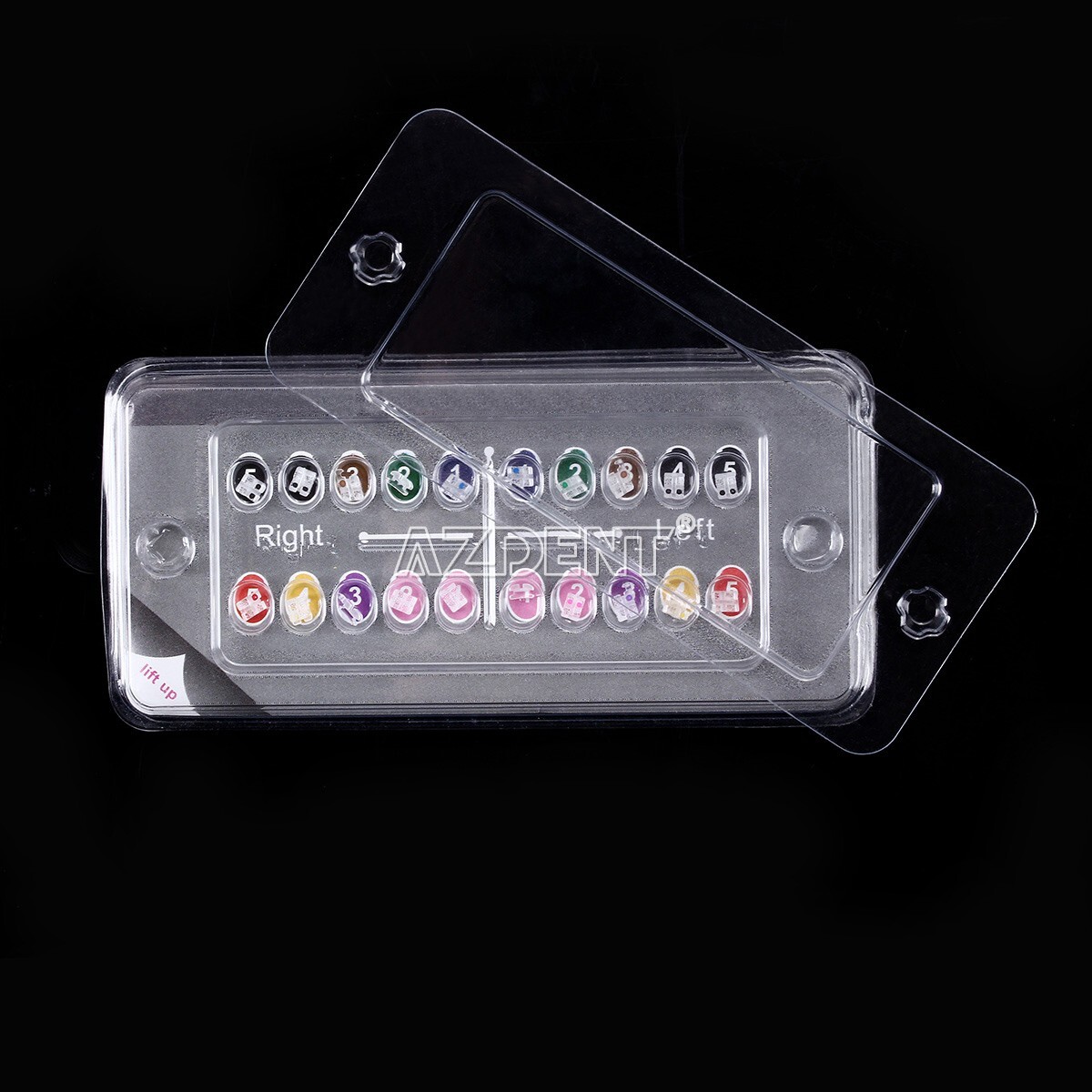 3X Brackets de Ortodoncia Dental Mini Roth.022 Ganchos 3 Zafiro Monocristalino