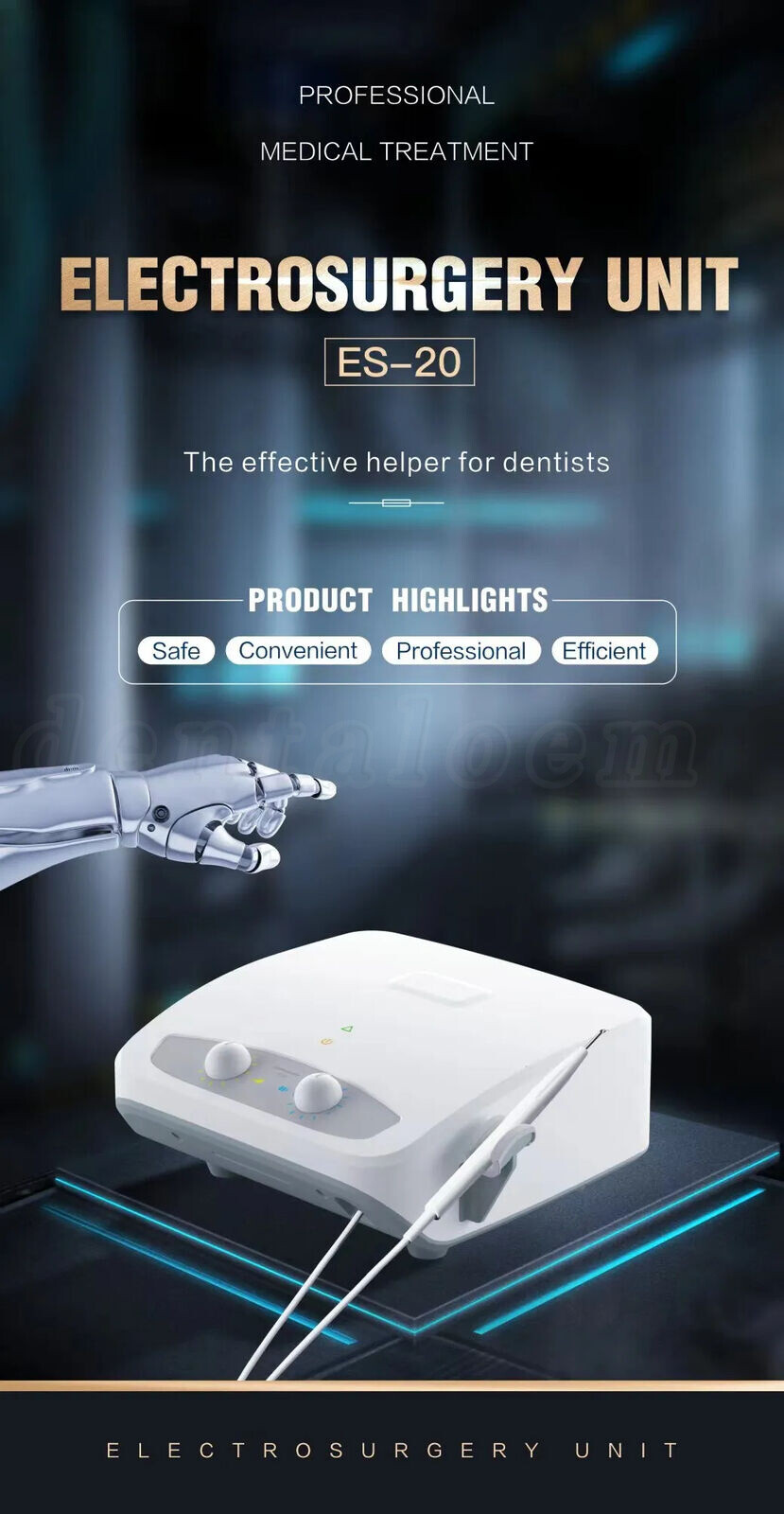 Dental Electro Electrosurgery Unit Machine High Frequency Electric 7pcs Knife