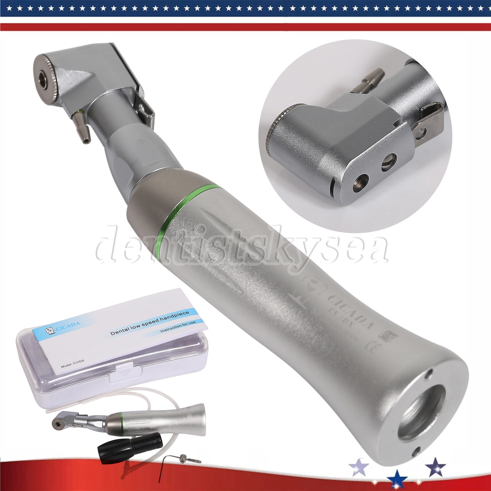 1/5/10Pcs Implant Dental 20:1 Reduction Contra Angle Handpiece For NSK Latch