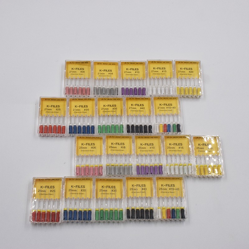 Dental Endo Root Canal Files Hand Use K-Files Stainless Steel 21mm/25mm/31mm