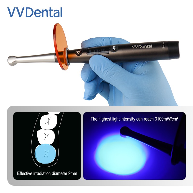 1 Second Dental Cordless Wireless LED Resin Cure Curing Light Lamp Tool 3100mw