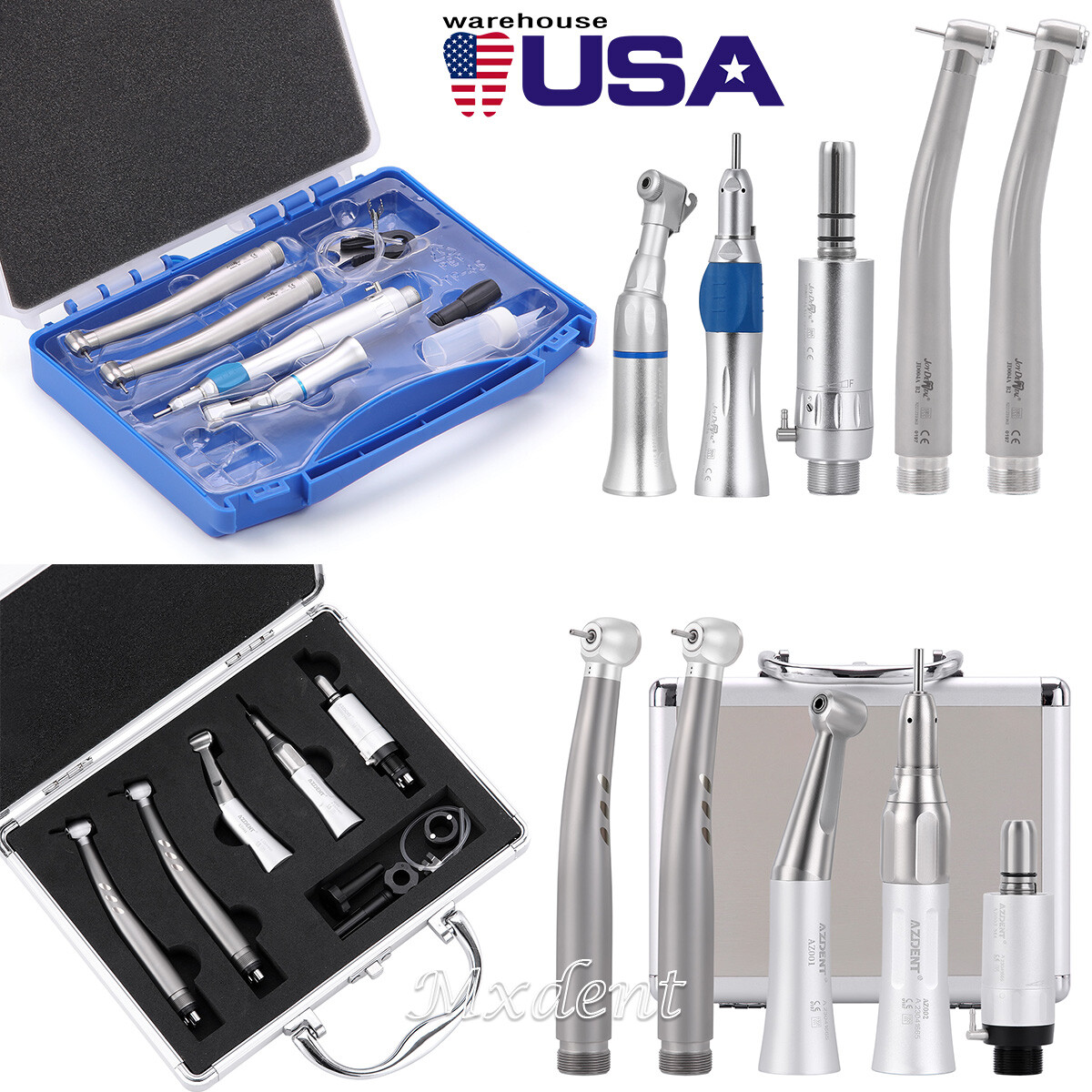 NSK Style Dental Shadowless Pana Max High and Low Speed Handpiece Kit 2 /4Hole