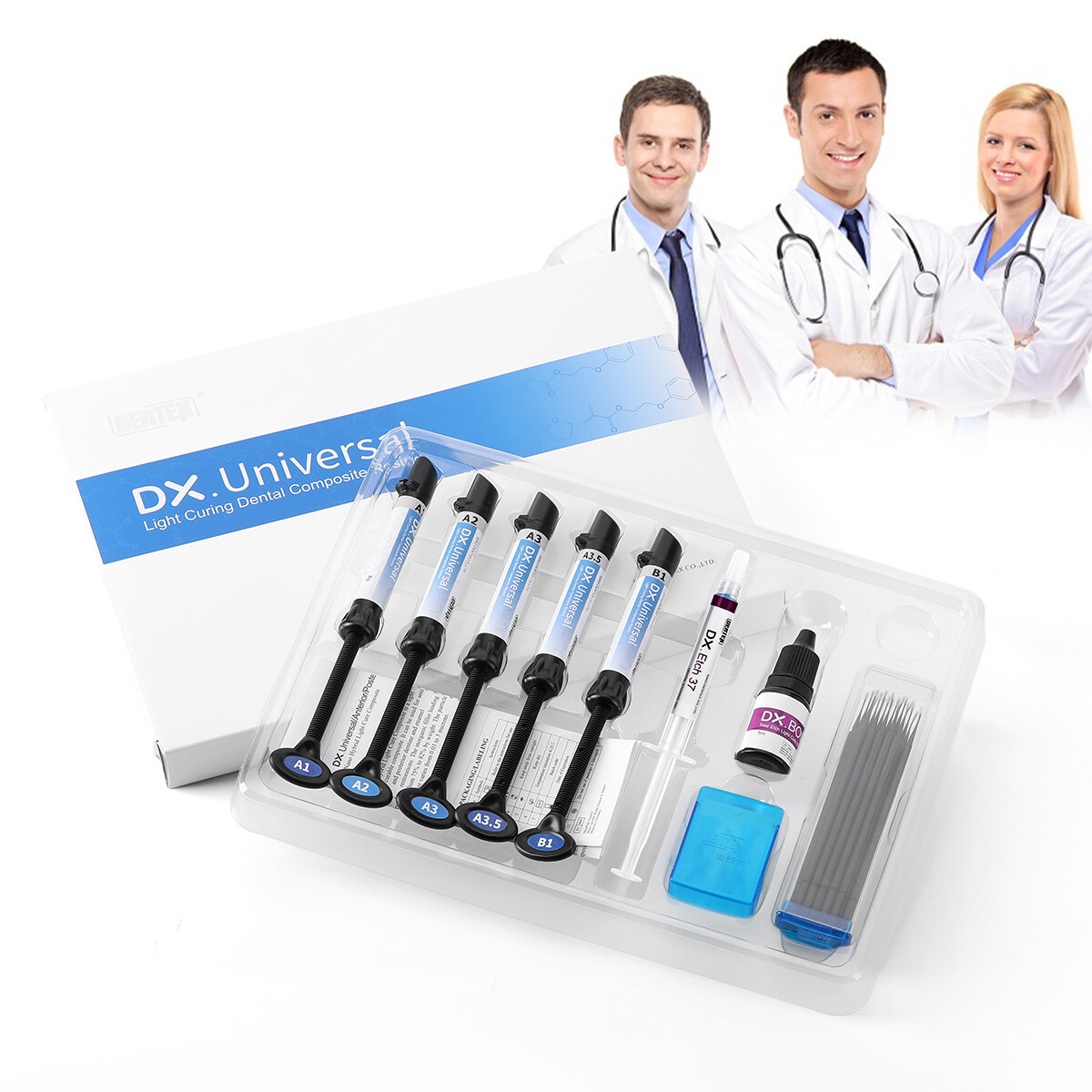 Dental Universal Light Cure Composite Resin Kit /Dual Cure Resin Core A2 A3