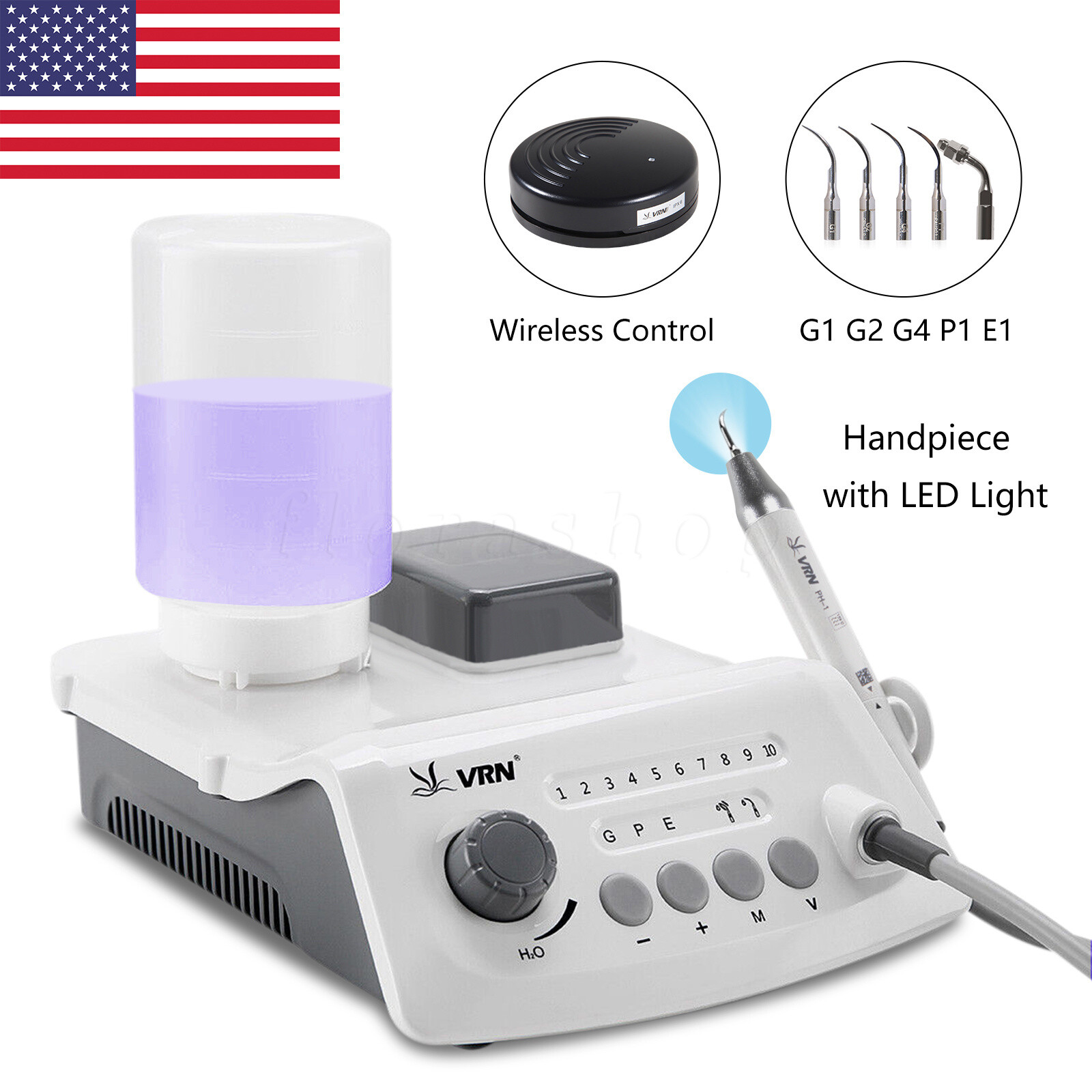 Dental Wireless Control Ultrasonic Piezo Scaler LED Detachable Handpiece 08DL/A8