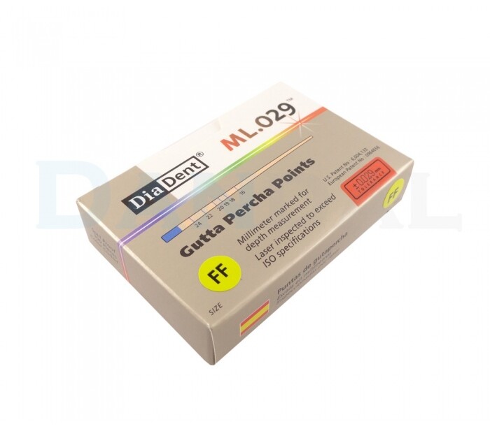 DiaDent Milimeter Marked Lasered ML.029 Gutta Percha Points All Accessory Sizes