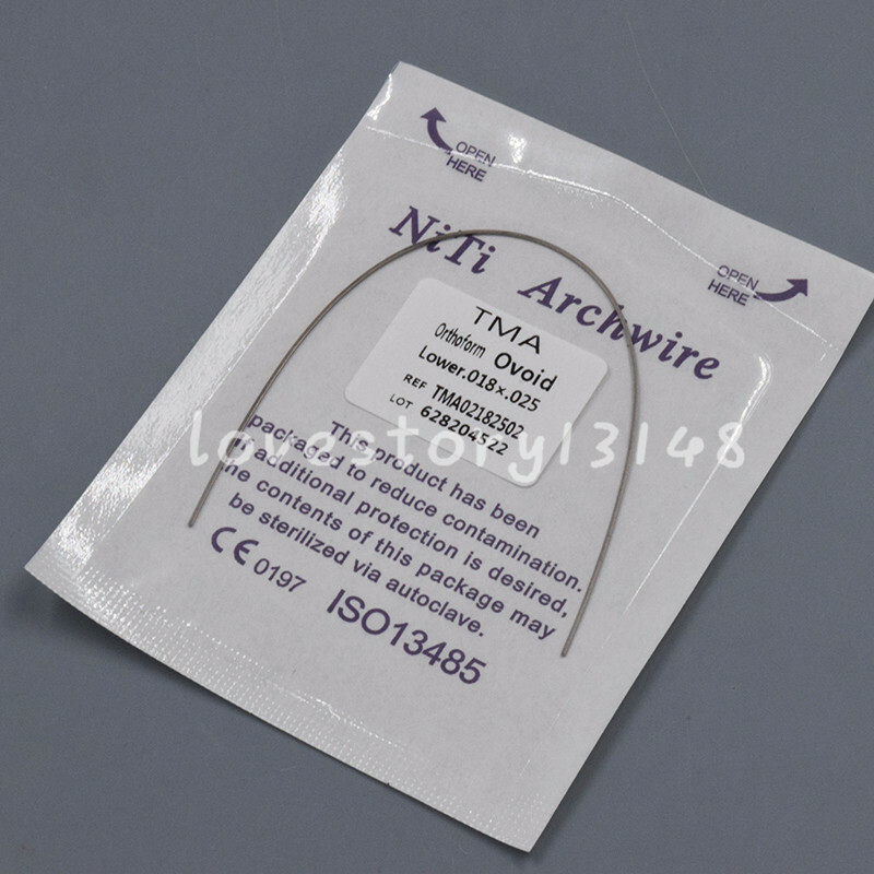 5 Pcs Dental Ortho Rectangular Ovoid TMA Arch Wire Titanium Molybdenum Alloy