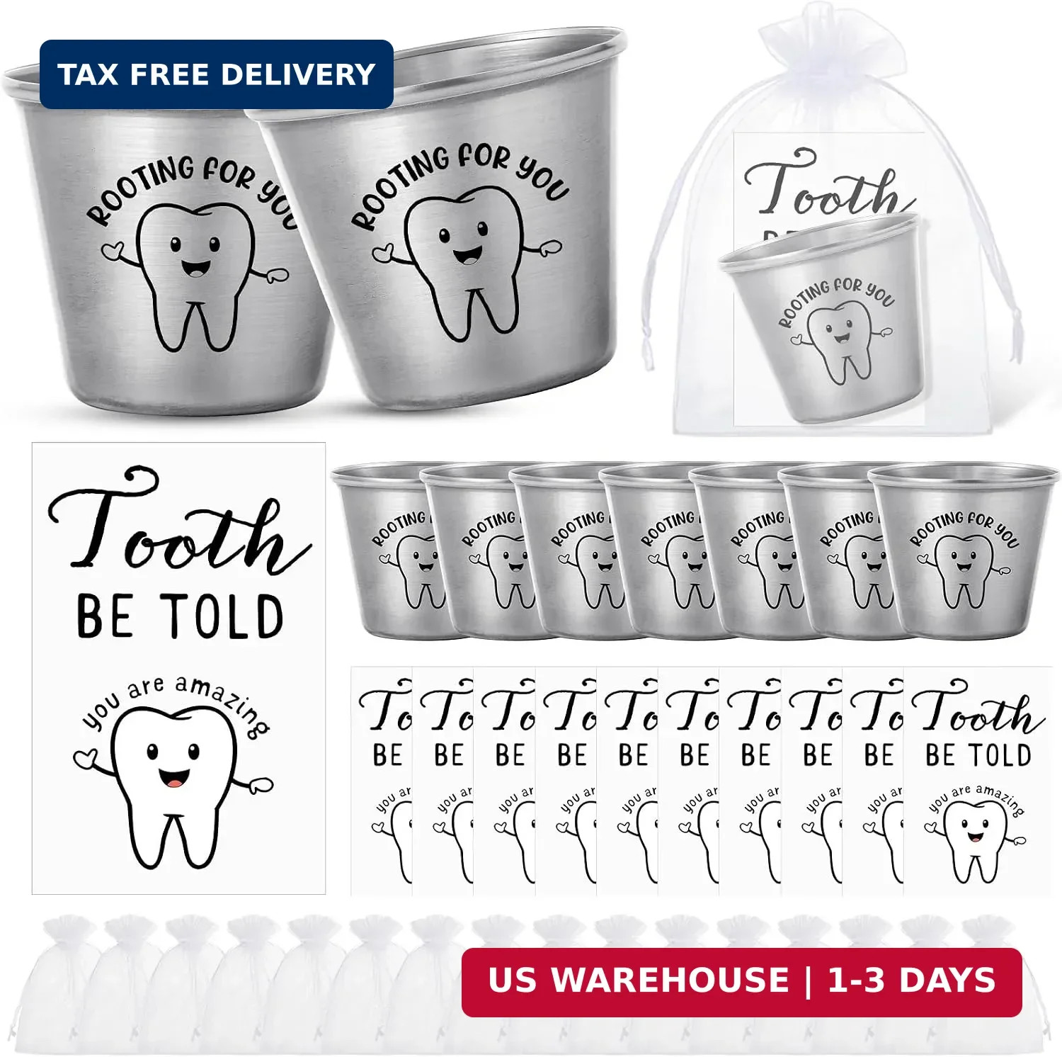 Roshtia 10 Sets Dental Hygiene & Healthcare Appreciation Gift Set – Shot Glass a