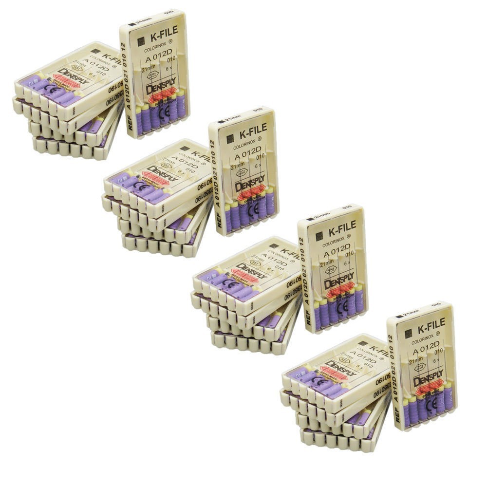 Dentsply Maillefer K-file Endodontic stainless steel 21mm All sizes 72 files/pk