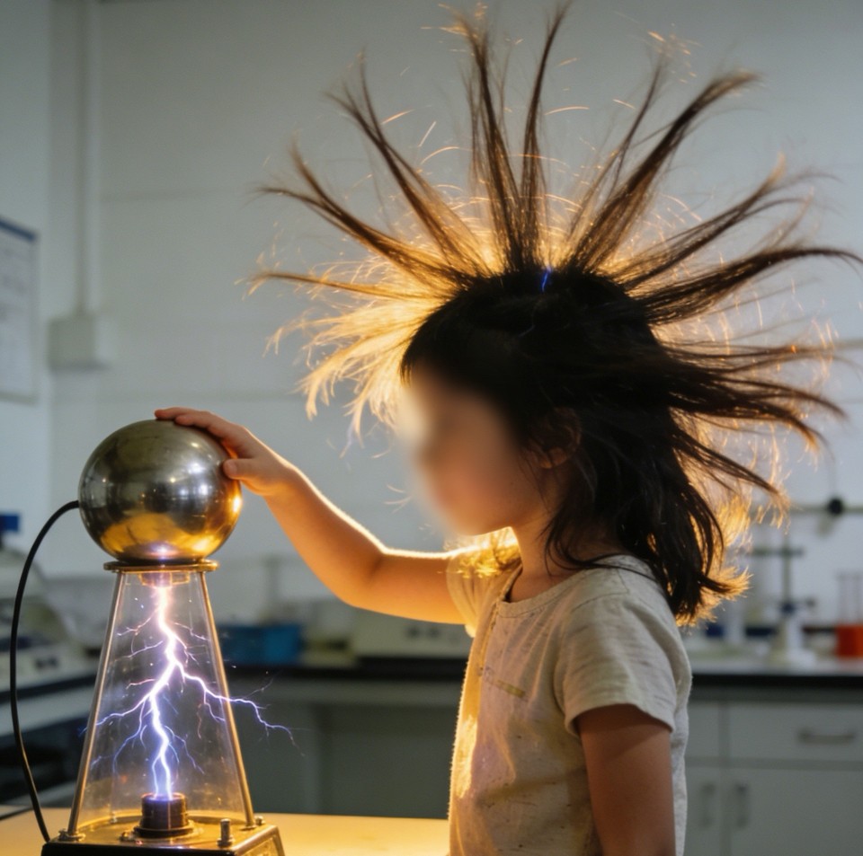 Van De Graaff Generator Motorised In Heavy Motor With All Practical Accessories