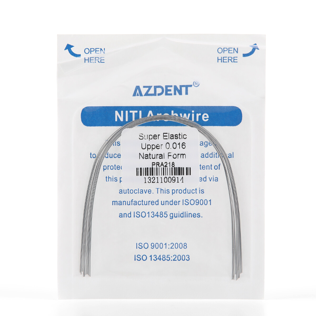 AZDENT Dental Orthodontic Super Elastic Niti Round Arch Wires Nature Form FDA