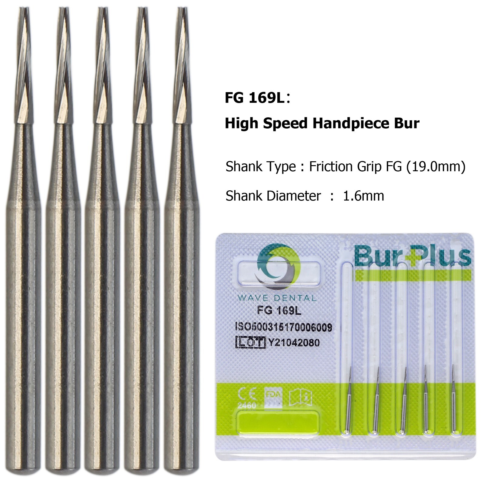 Wave Dental Carbide Bur FG330 Round 1/4 2 4 6 8 557 Friction Grip High Speed Bur