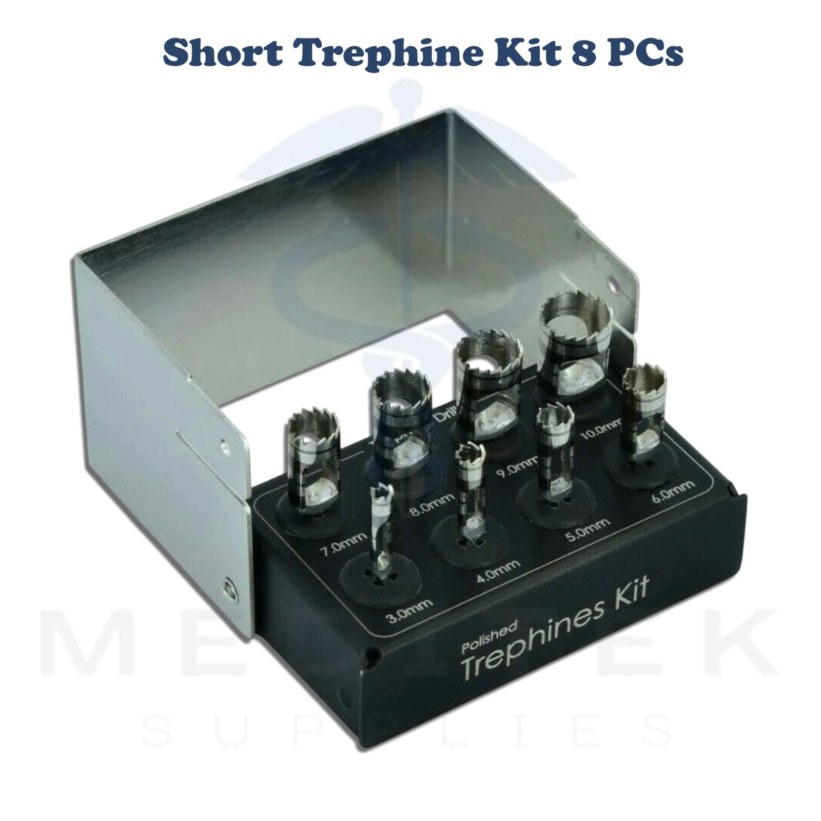 Dental Implant Trephine Kit 8 Pcs Set Polished Surgical Surgery CE