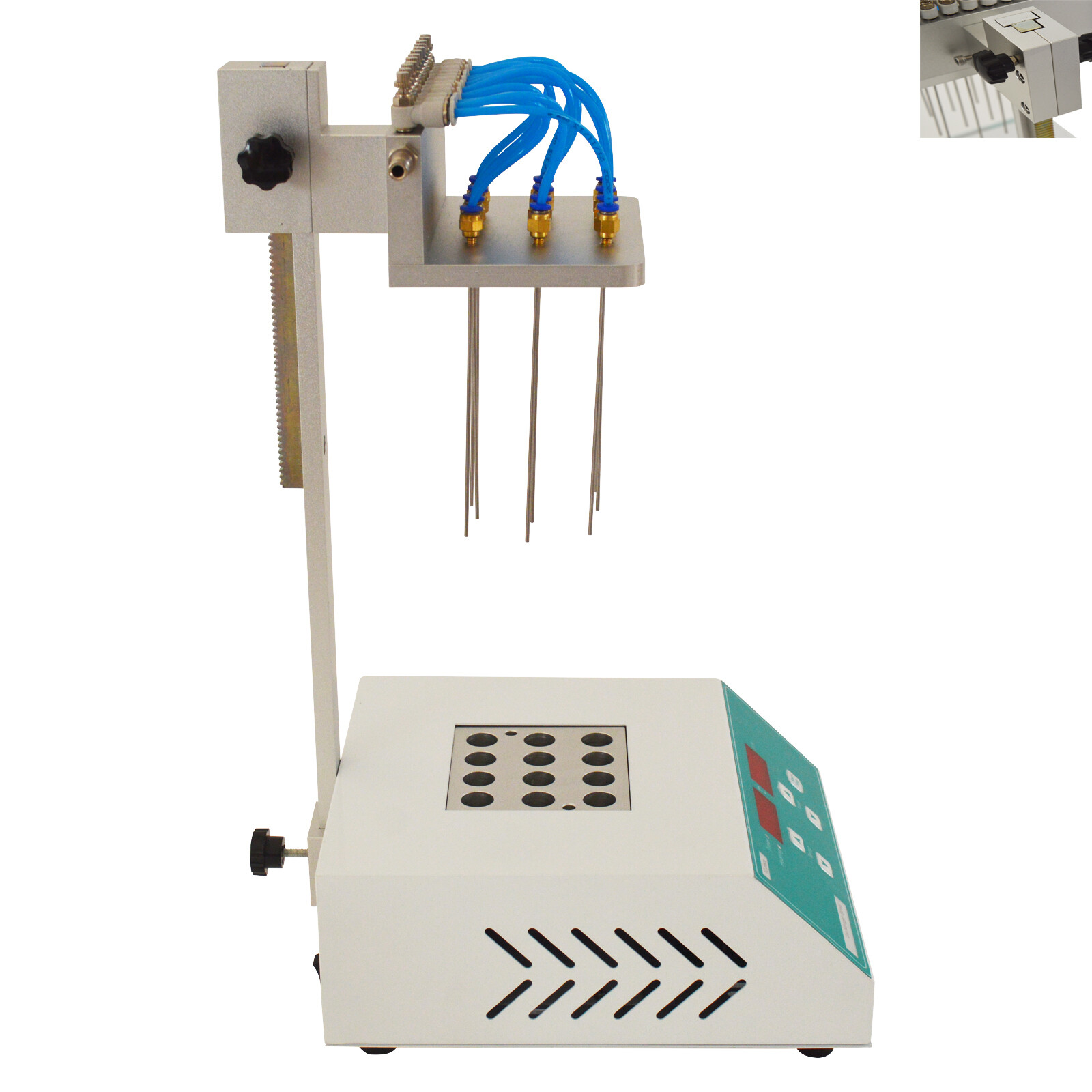 110V 50Hz/60Hz Sample Concentrator 12-Holes Dry Nitrogen Blower 200W Efficient