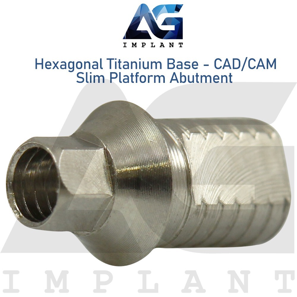 5 Anti Rotational Titanium Base CAD/CAM Slim Prosthetic Int Hexagon 2.0