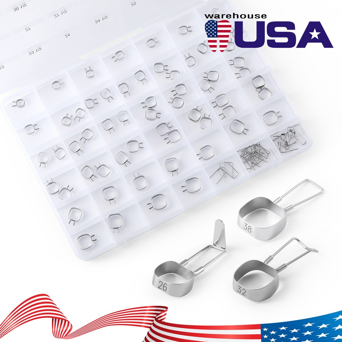 Kids Space Maintainer Kit Stainless Steel Bands 59pcs Wires 40pcs Orthodontic