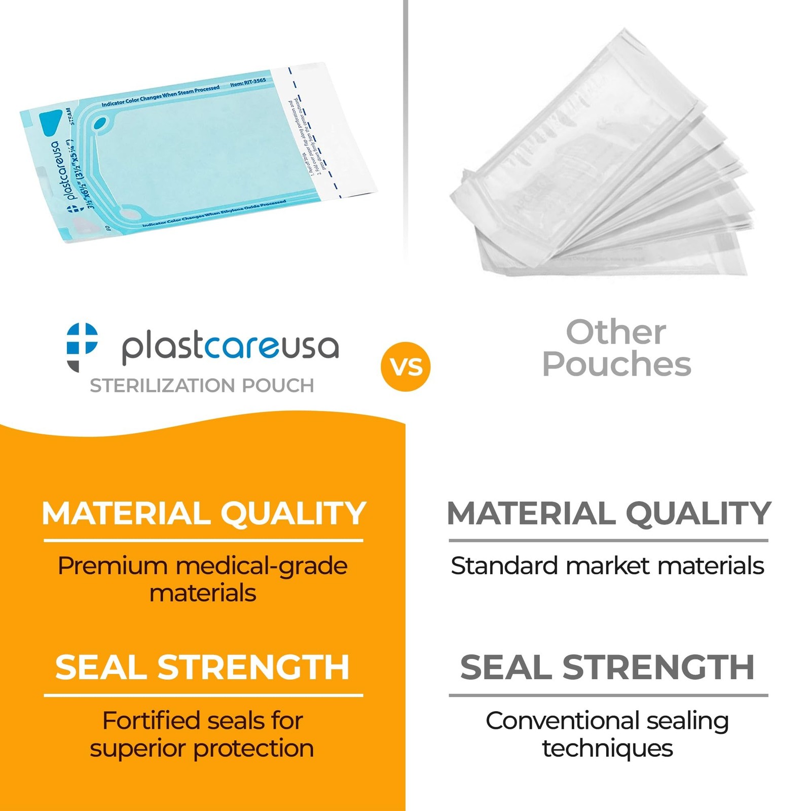 1000 3.5 Inch x 5.25 Inch Self Sealing Sterilization Autoclave Bags Pouch, Pa…