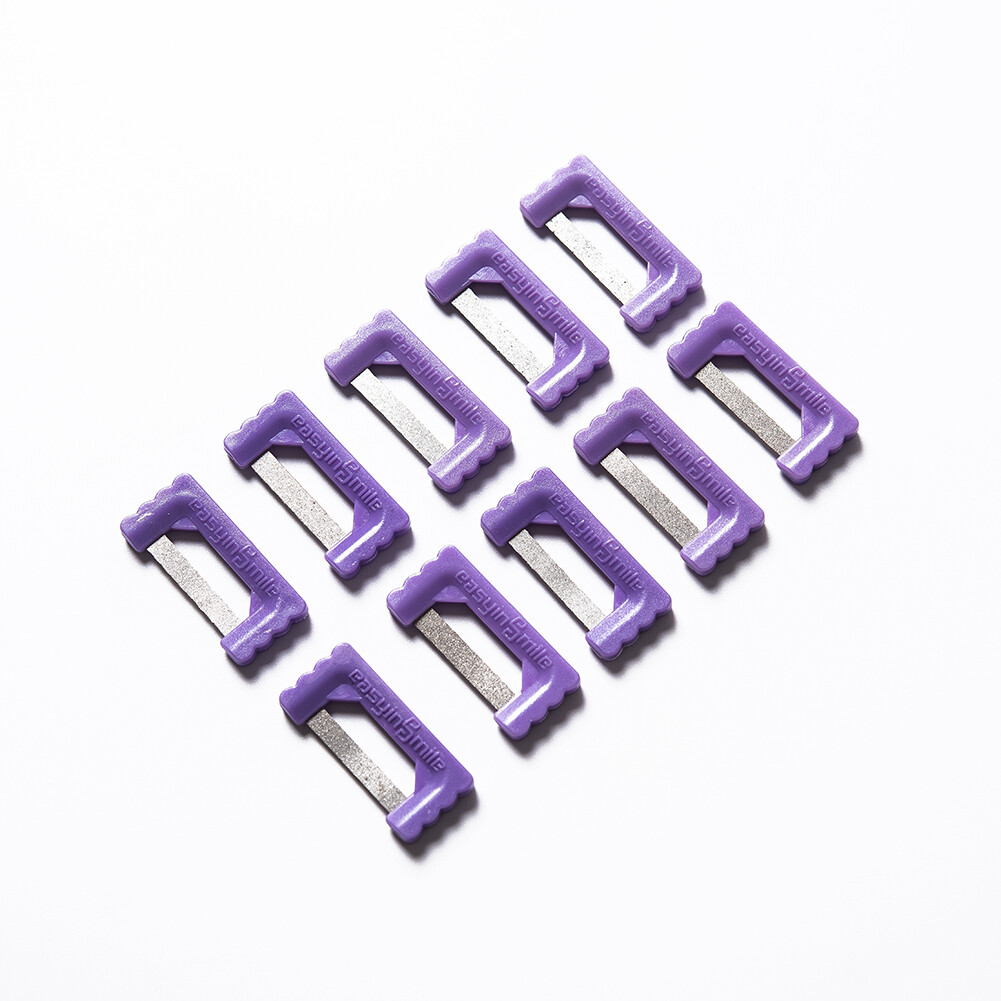 10pc Dental Interproximal reduction strips orthodontic IPR strips 0.1MM serrated