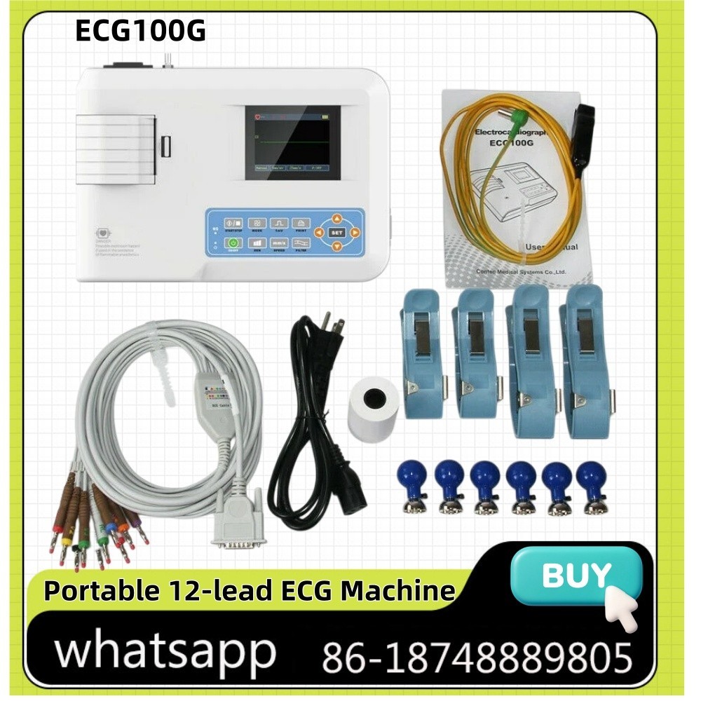 1-Channel 12-Lead Digital EKG Machine – Medical ECG100G Electrocardiograph