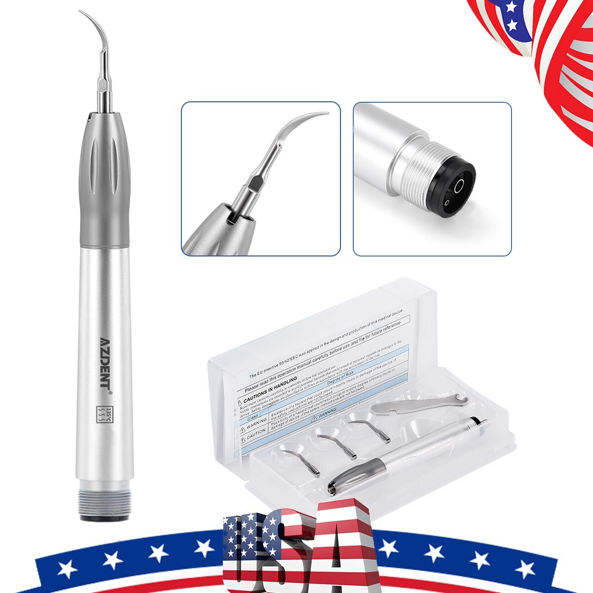 New Dental Air Scaler Handpiece Super Sonic Scaling Handle 135°C 2Hole US