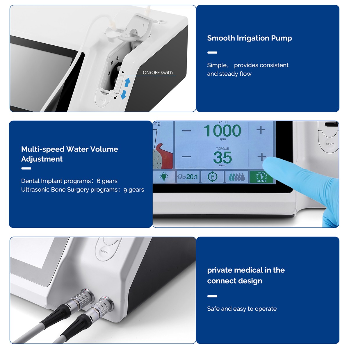 E-generator Pieza de Mano Dental de Alta Velocidad Cabeza de Torsión Cerámica