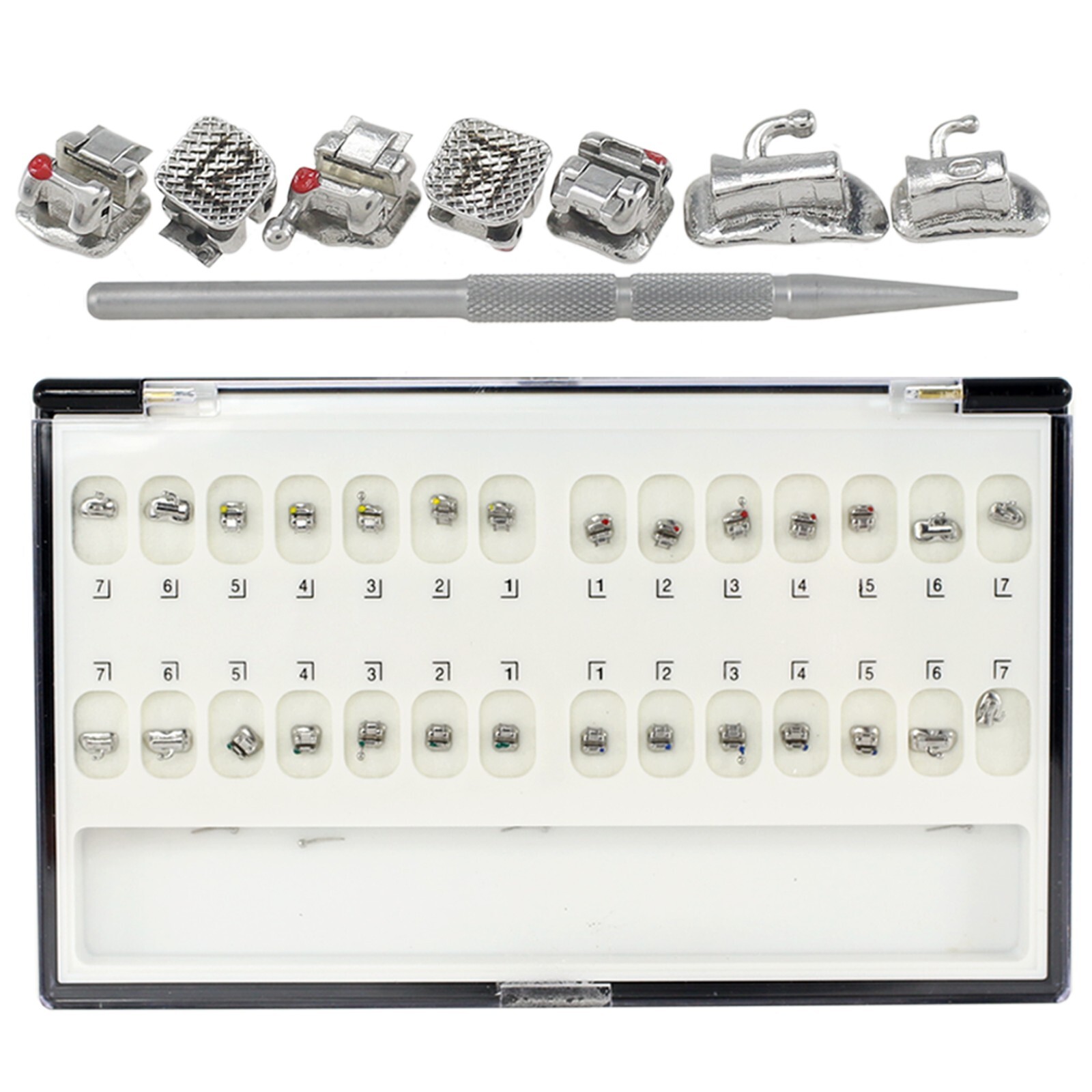 Orthodontic Self Ligating Brackets Metal Ceramic Roth MBT Damon Q Empower Clear