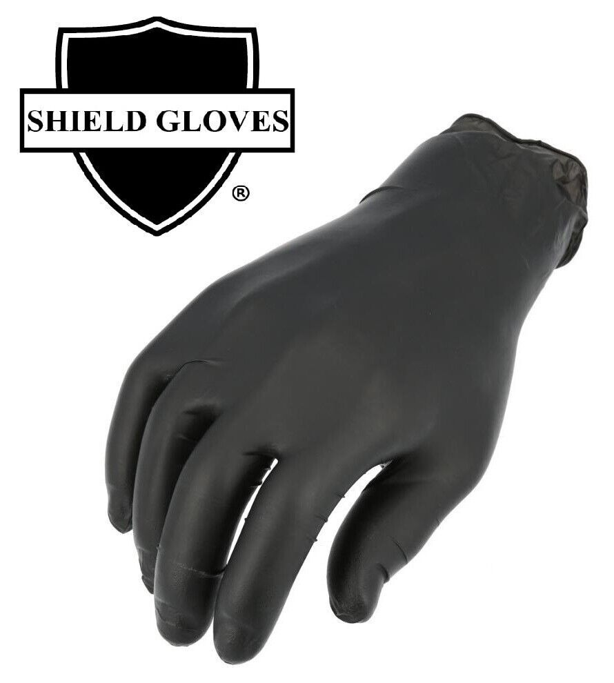 XL Black Nitrile Gloves, Powder-Free & Latex Free, 4 Mil Thick [1000 Pack]